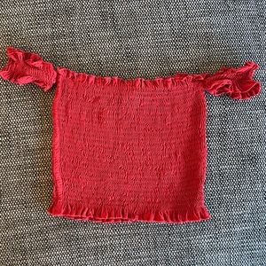 Brandy Melville Red Off The Shoulder Top